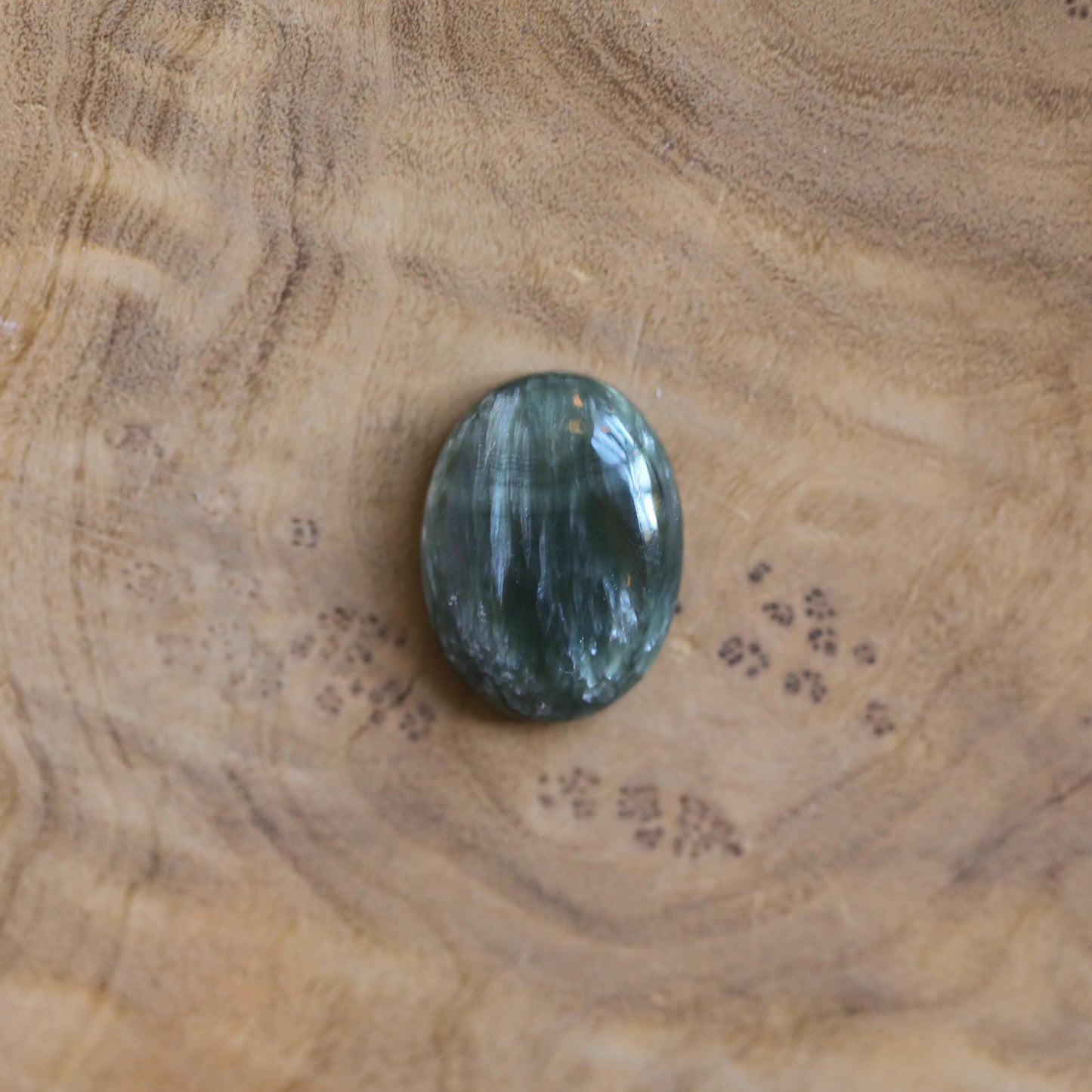 Seraphinite Sterling Silver Ring - Handmade Boho Statement Jewelry