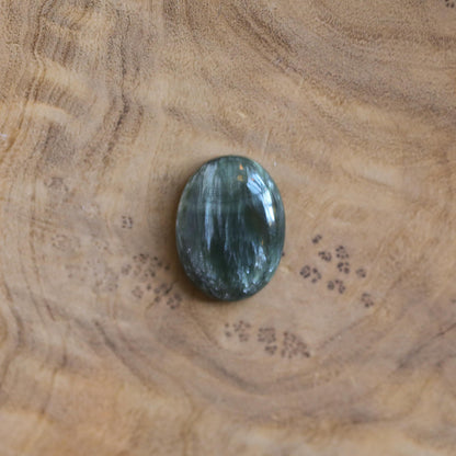 Seraphinite Sterling Silver Ring - Handmade Boho Statement Jewelry