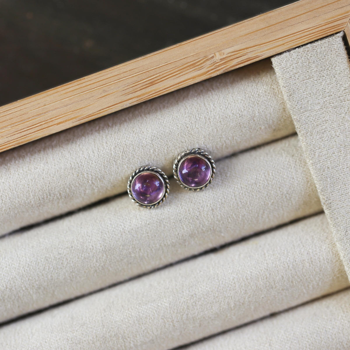 Amethyst Traditional Posts | Sterling Silver