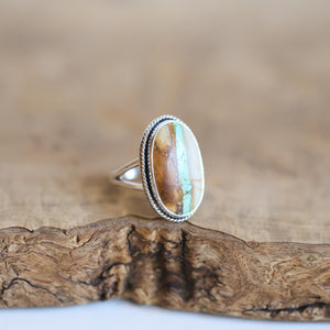 Royston Ribbon Turquoise Ring - OOAK Royston Turquoise Ring - Ready to Ship
