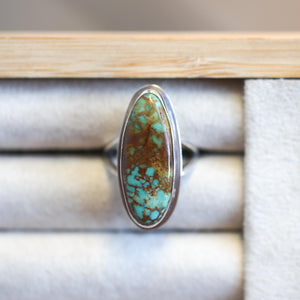 Oxidized Sterling Silver Royston Turquoise Ring - Nevada USA