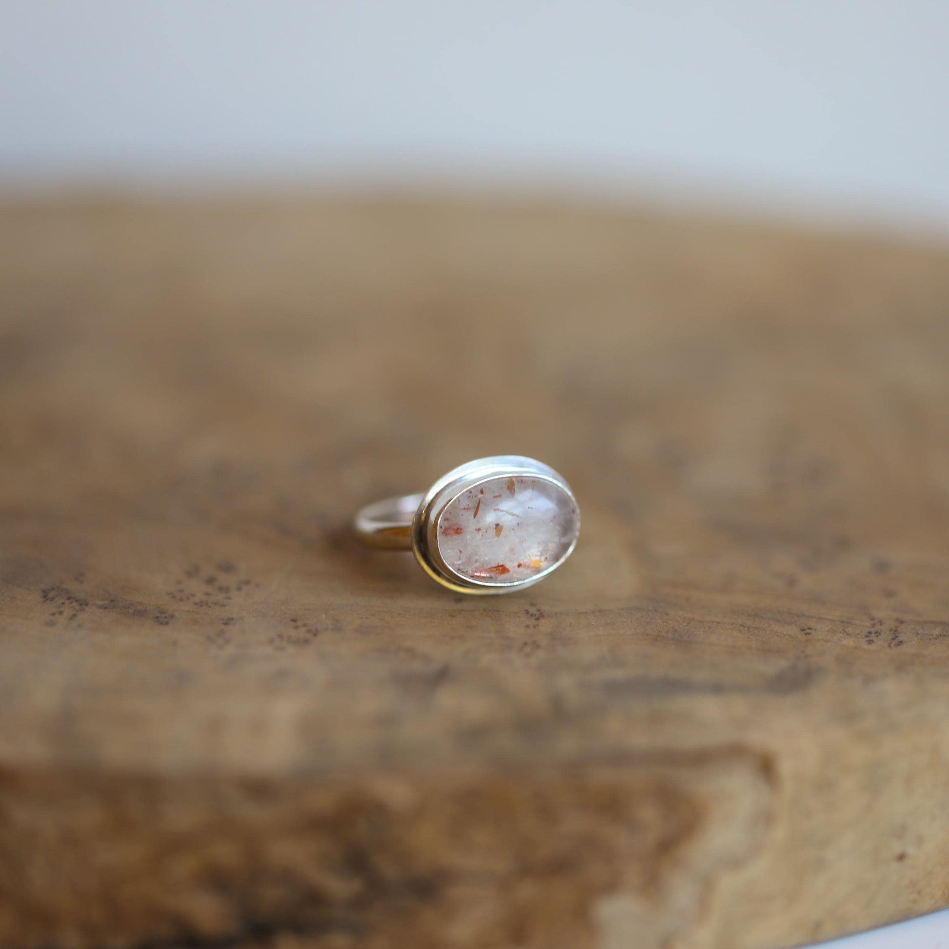 Sunstone East West Ring - .925 Sterling Silver - Silversmith Ring