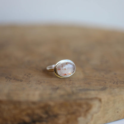 Sunstone East West Ring - .925 Sterling Silver - Silversmith Ring