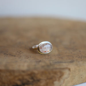 Sunstone East West Ring - .925 Sterling Silver - Silversmith Ring