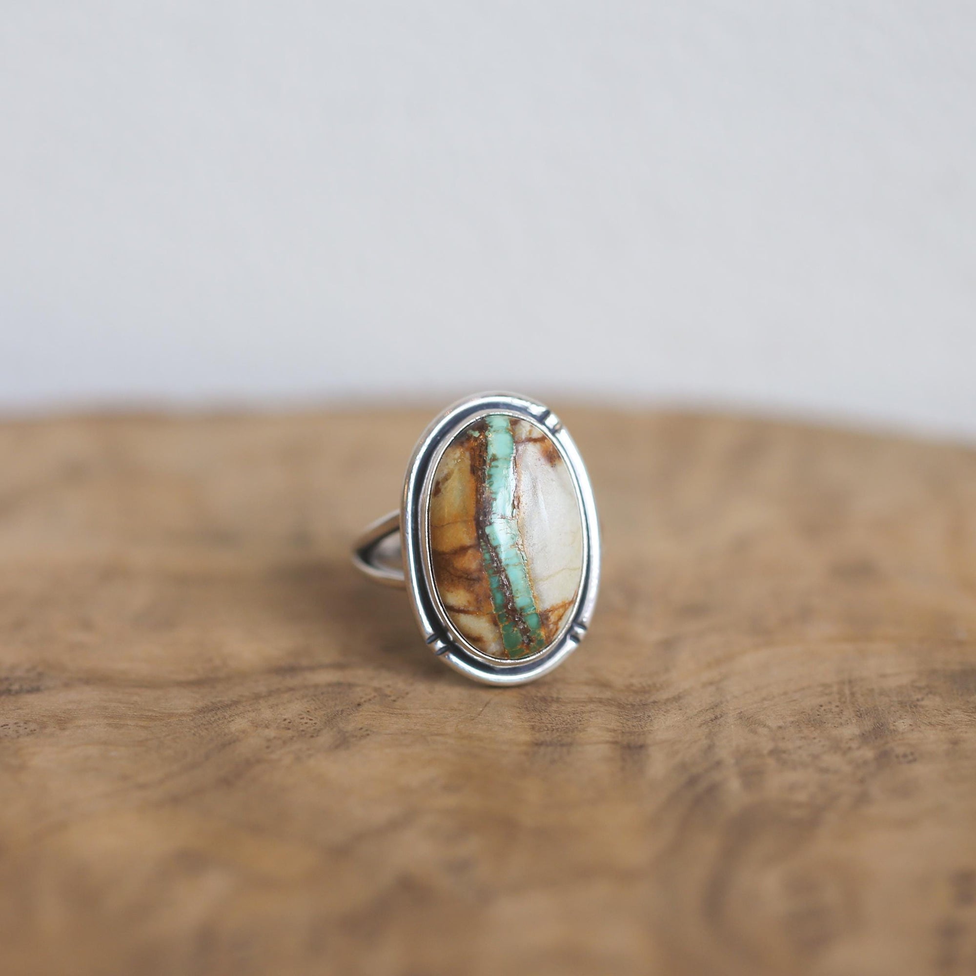 Royston Ribbon Boho Ring - OOAK Royston Ring - Royston Ribbon Turquoise Ring