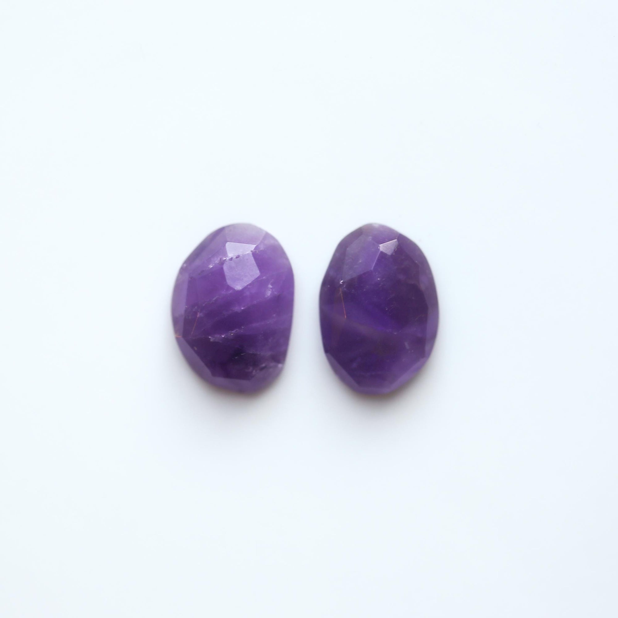 Amethyst French Clip Earrings - Chunky Amethyst Earrings - Silversmith Earrings - Sterling Silver