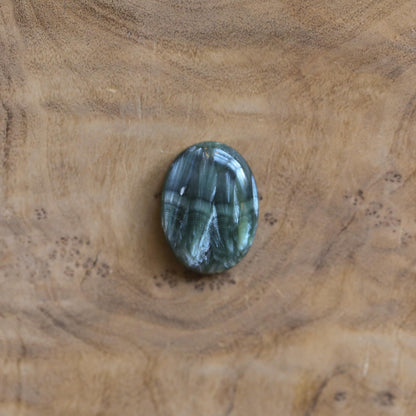 Seraphinite Sterling Silver Ring - Handmade Boho Statement Jewelry