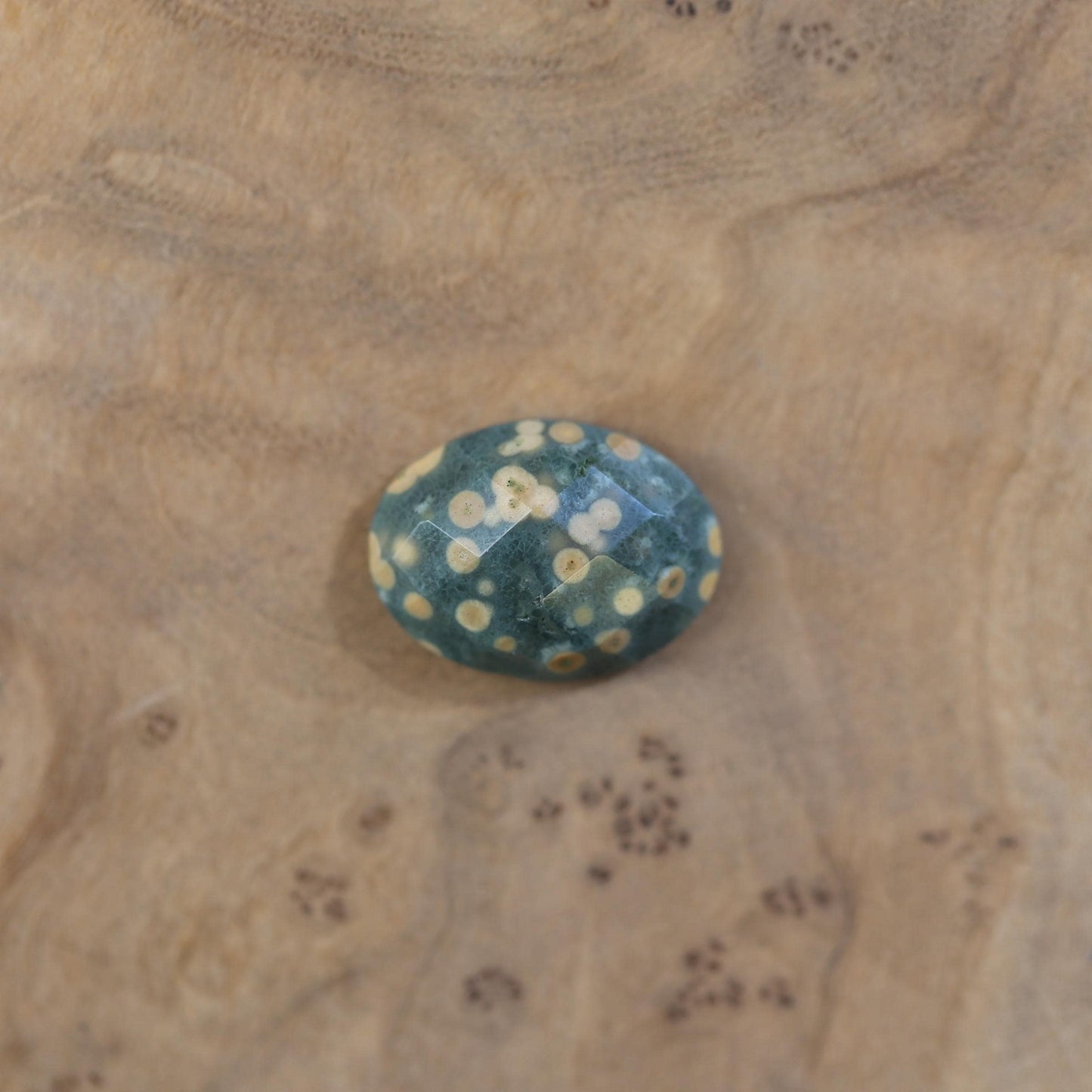 Custom Ocean Jasper East West Oval Ring - .925 Sterling Silver