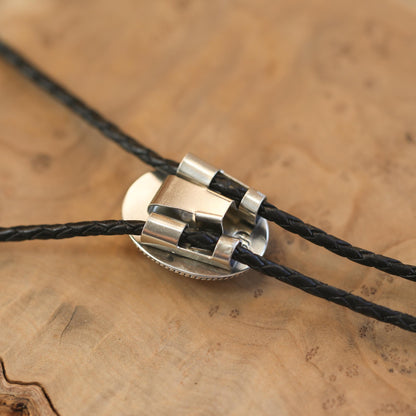 Rhodochrosite Bolo Tie - Sterling Silver - OOAK