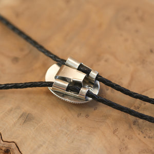 Rhodochrosite Bolo Tie - Sterling Silver - OOAK