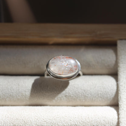 Sunstone East West Ring - .925 Sterling Silver - Silversmith Ring