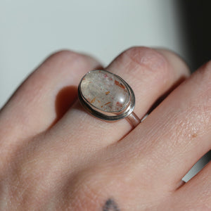 Sunstone East West Ring - .925 Sterling Silver - Silversmith Ring