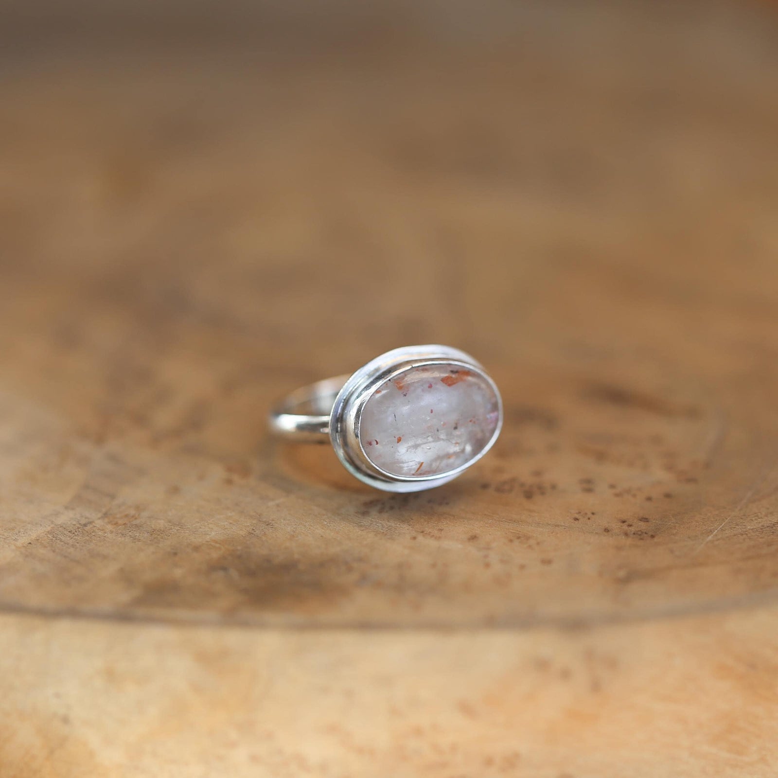 Sunstone East West Ring - .925 Sterling Silver - Silversmith Ring