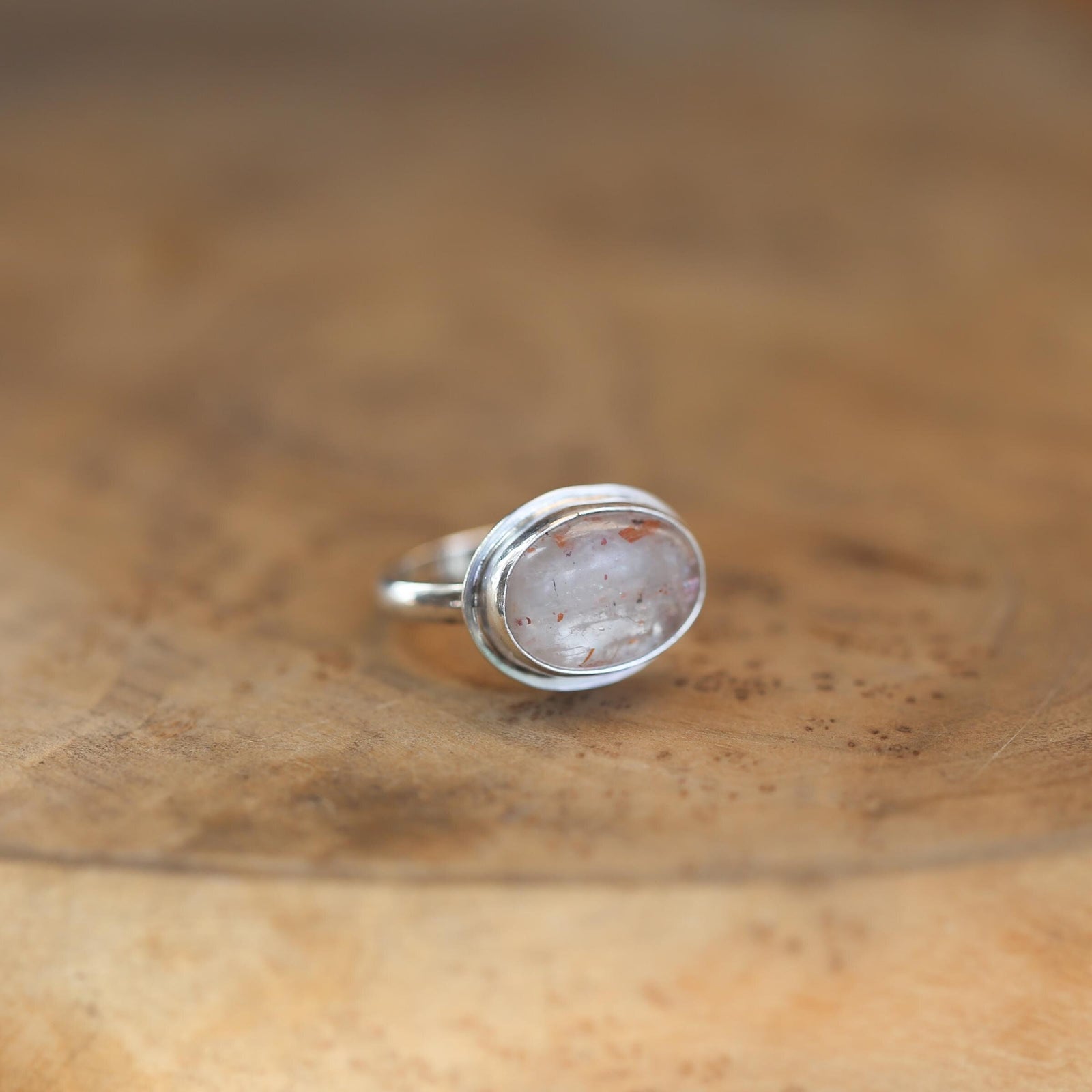 Sunstone East West Ring - .925 Sterling Silver - Silversmith Ring