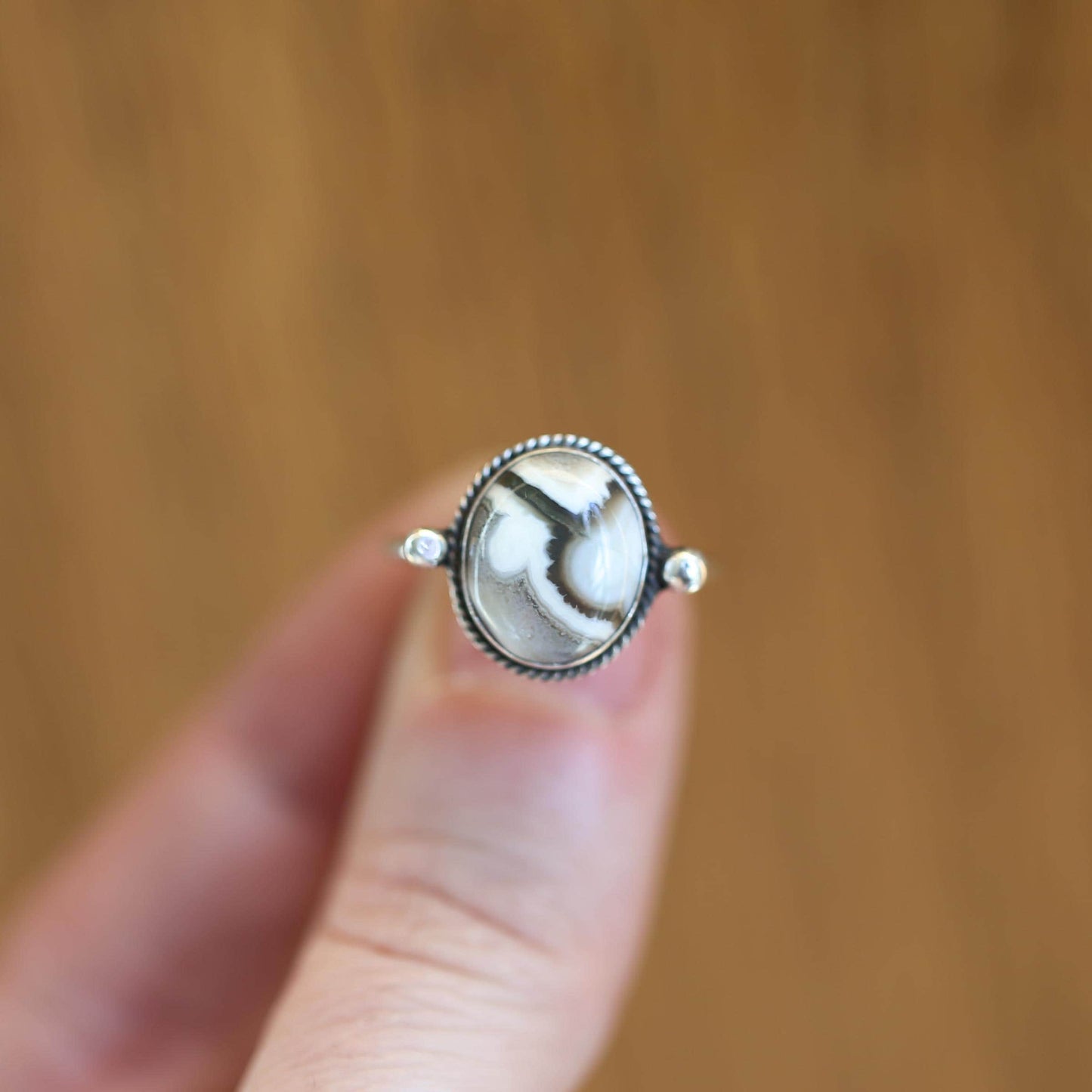 Ocean Jasper Delica Ring – Sterling Silver, Choose Your Stone