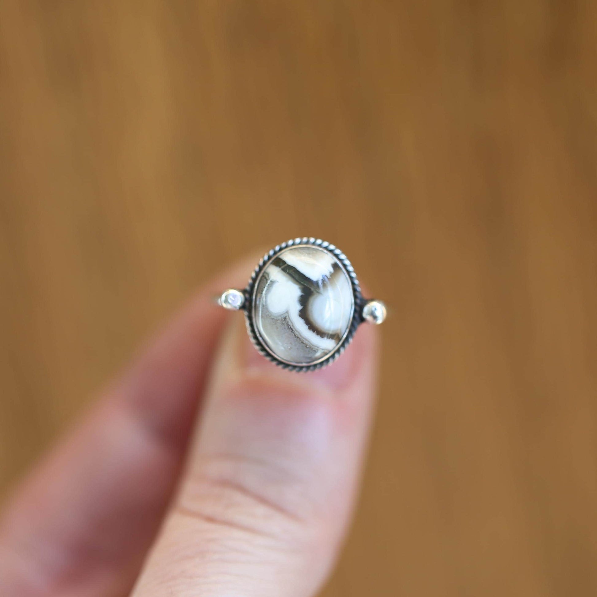 Ocean Jasper Delica Ring – Sterling Silver, Choose Your Stone