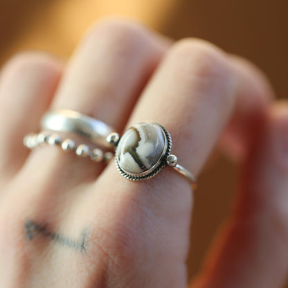 Ocean Jasper Delica Ring – Sterling Silver, Choose Your Stone