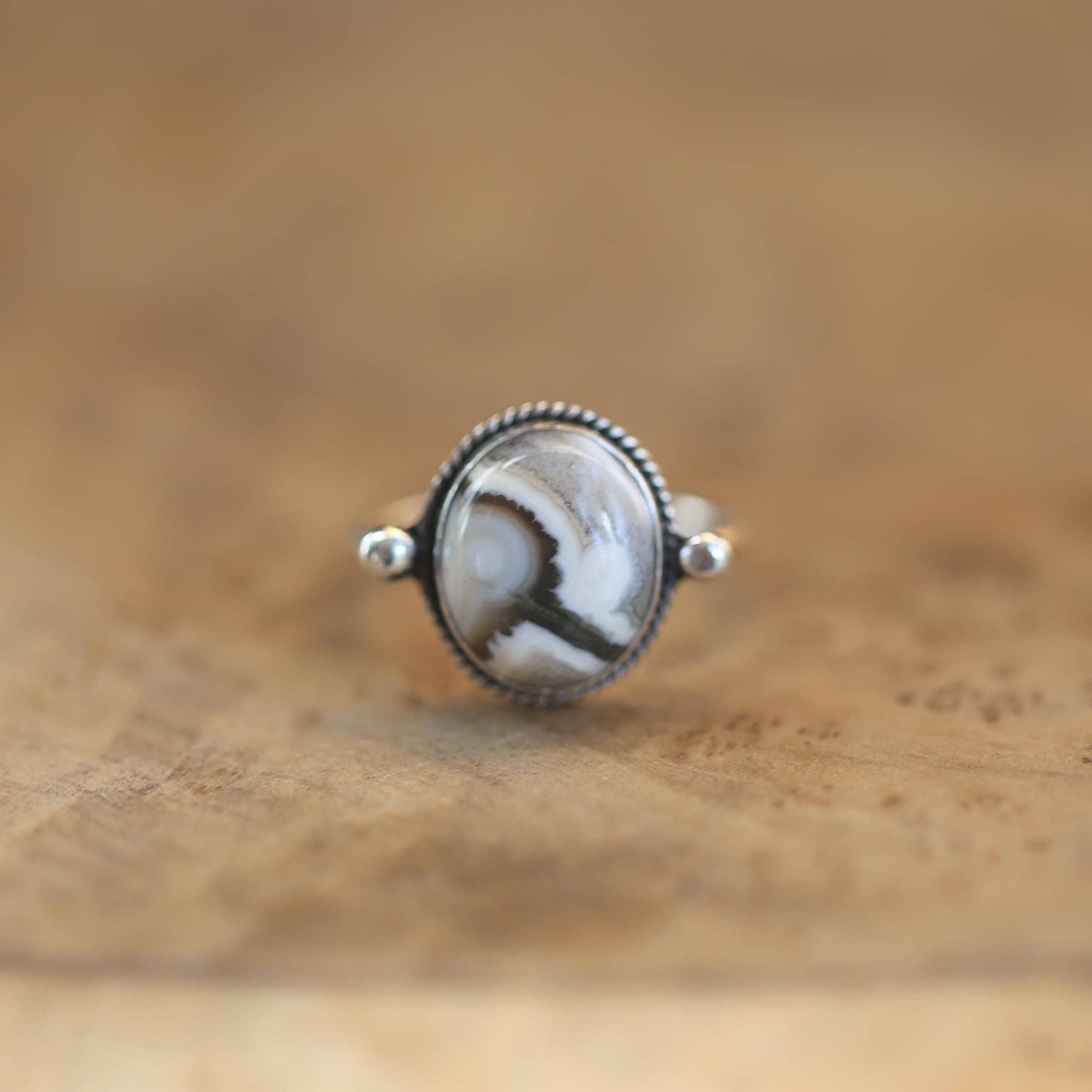 Ocean Jasper Delica Ring – Sterling Silver, Choose Your Stone