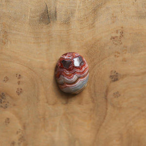 Crazy Lace Agate Pendant - Silversmith - .925 Sterling Silver - Rose Cut Crazy Lace Agate Necklace