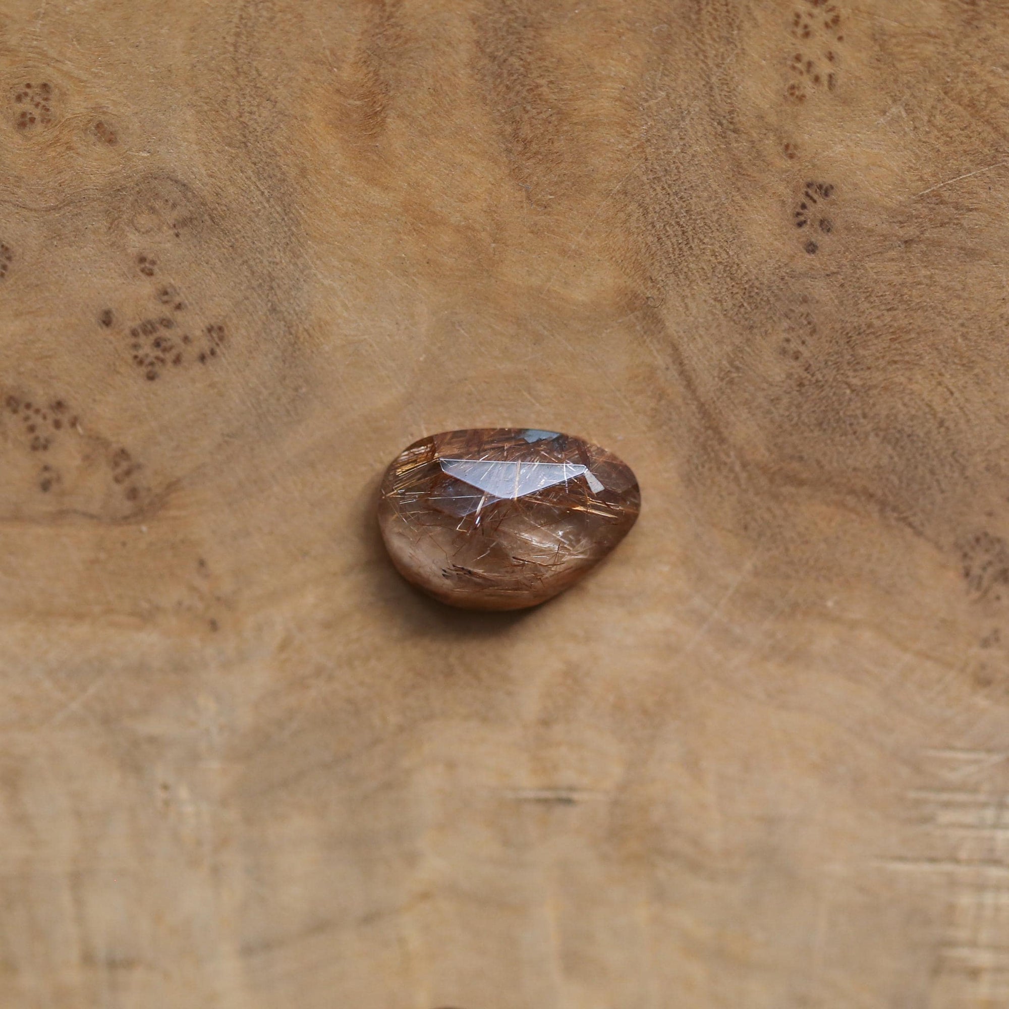 Copper Rutilated Quartz Pendant - Rutilated Quartz Necklace - Sterling Silver