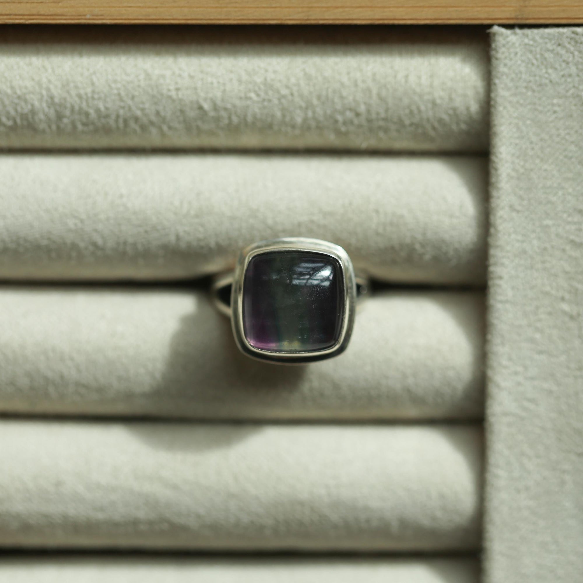 Ready to Ship - Square Stone Ring - Size 5 Size 6 Size 6 1/2 Amethyst Sunstone Variscite Kyanite Laguna Lace Agate