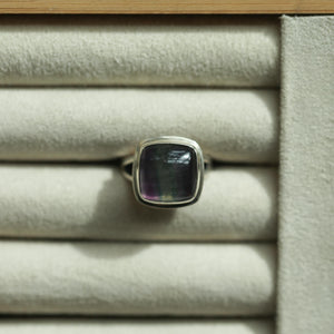 Ready to Ship - Square Stone Ring - Size 5 Size 6 Size 6 1/2 Amethyst Sunstone Variscite Kyanite Laguna Lace Agate