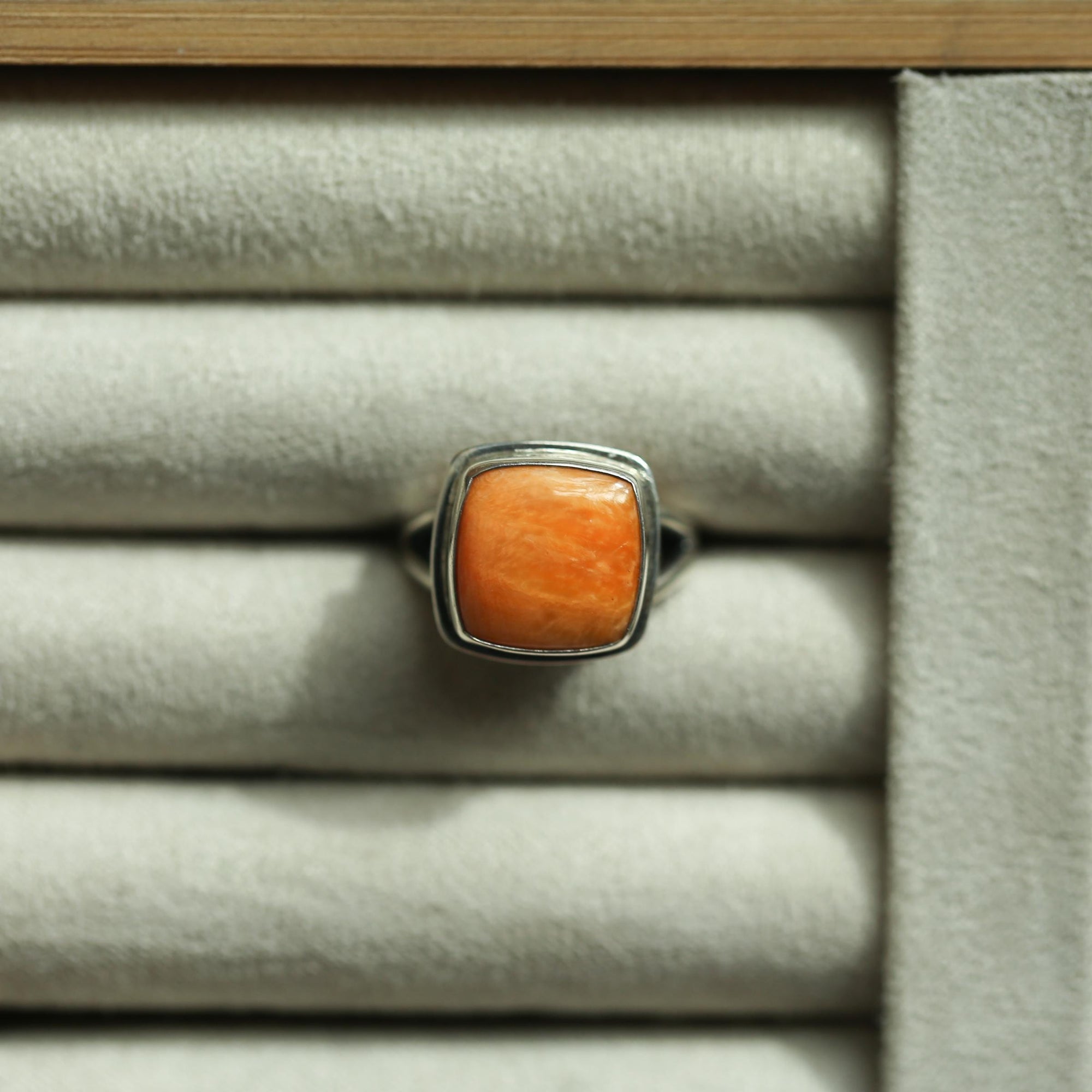 Ready to Ship - Square Stone Ring - Size 5 Size 6 Size 6 1/2 Amethyst Sunstone Variscite Kyanite Laguna Lace Agate