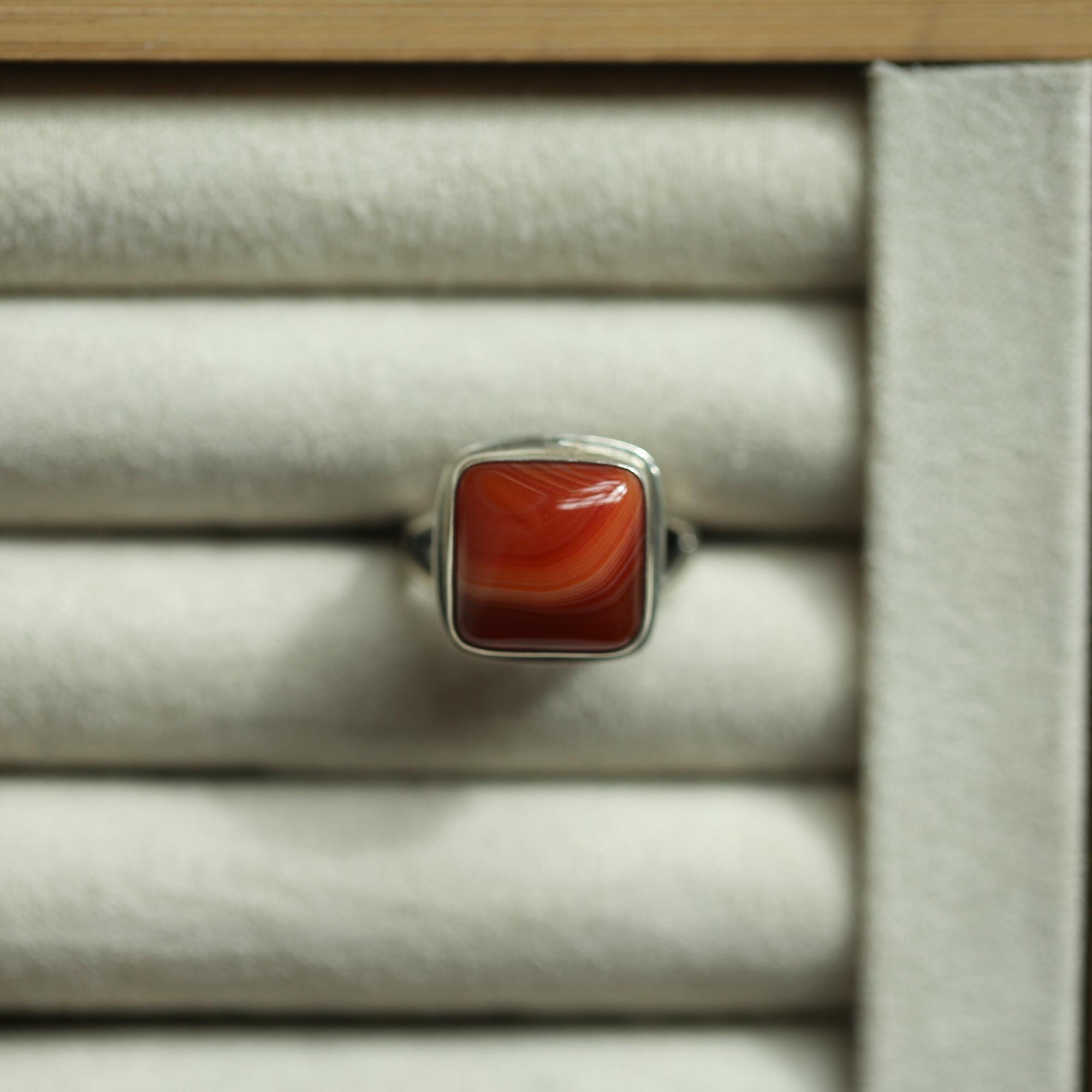 Ready to Ship - Square Stone Ring - Size 5 Size 6 Size 6 1/2 Amethyst Sunstone Variscite Kyanite Laguna Lace Agate