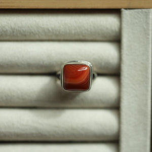 Ready to Ship - Square Stone Ring - Size 5 Size 6 Size 6 1/2 Amethyst Sunstone Variscite Kyanite Laguna Lace Agate