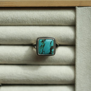 Ready to Ship - Square Stone Ring - Size 5 Size 6 Size 6 1/2 Amethyst Sunstone Variscite Kyanite Laguna Lace Agate