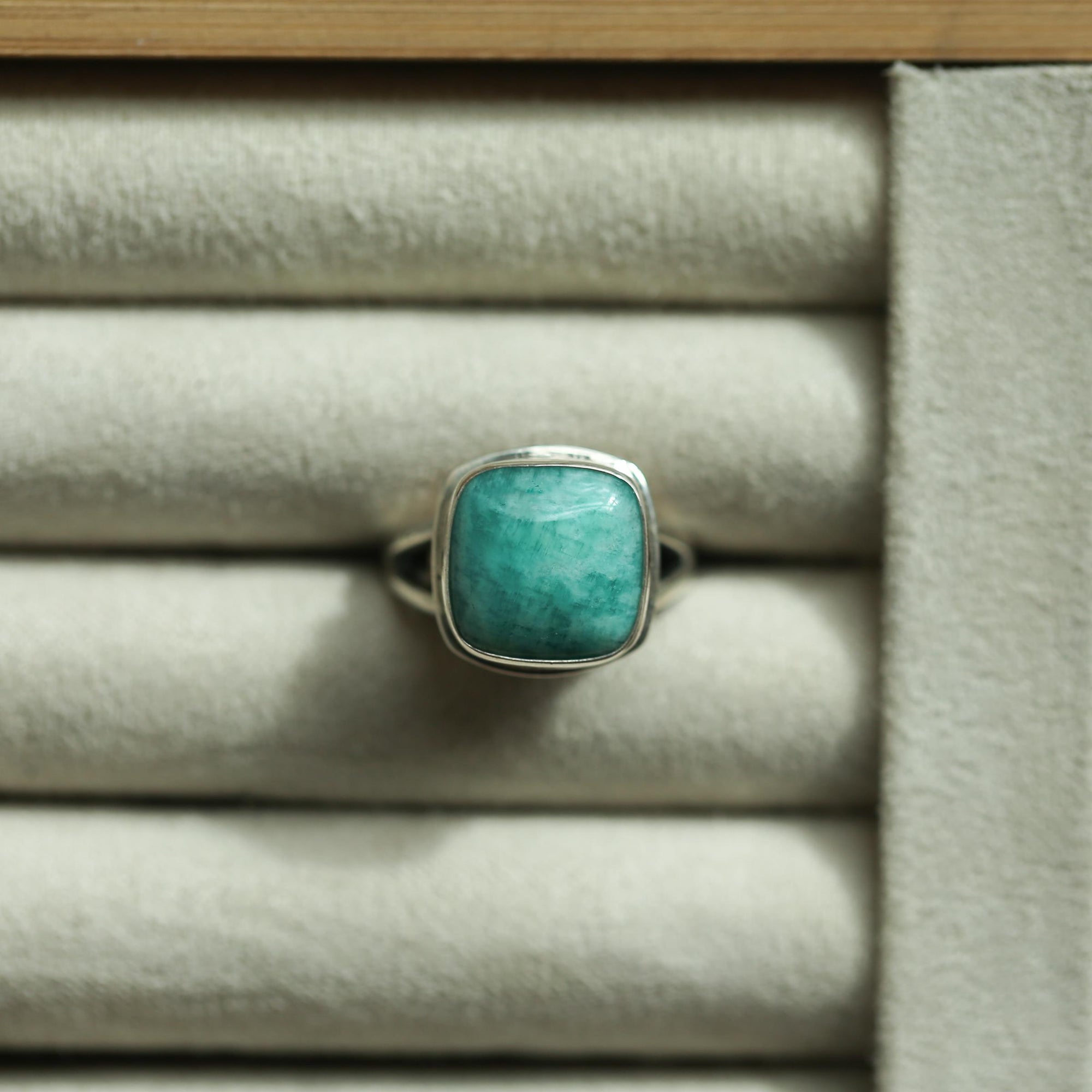 Ready to Ship - Square Stone Ring - Size 5 Size 6 Size 6 1/2 Amethyst Sunstone Variscite Kyanite Laguna Lace Agate