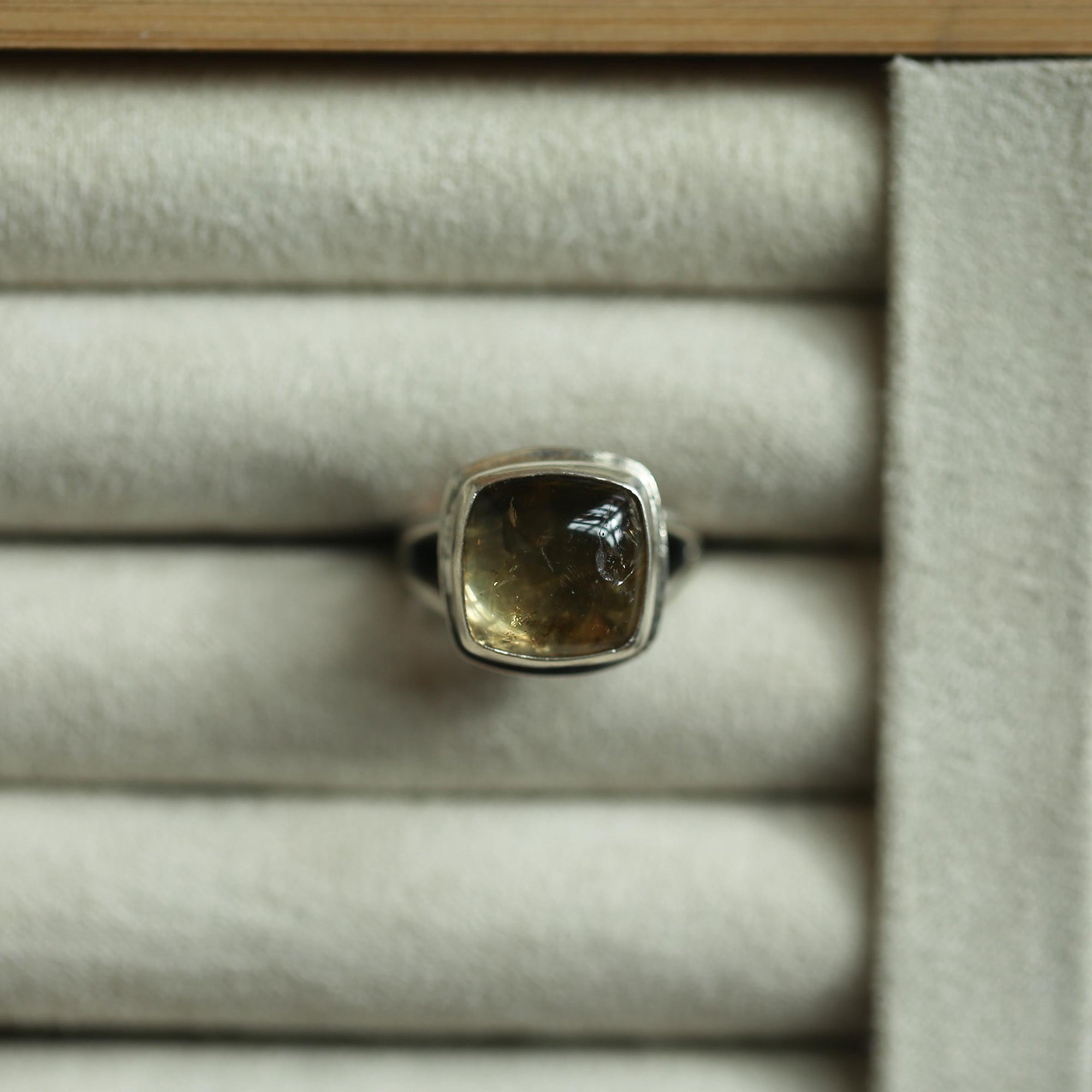 Ready to Ship - Square Stone Ring - Size 5 Size 6 Size 6 1/2 Amethyst Sunstone Variscite Kyanite Laguna Lace Agate