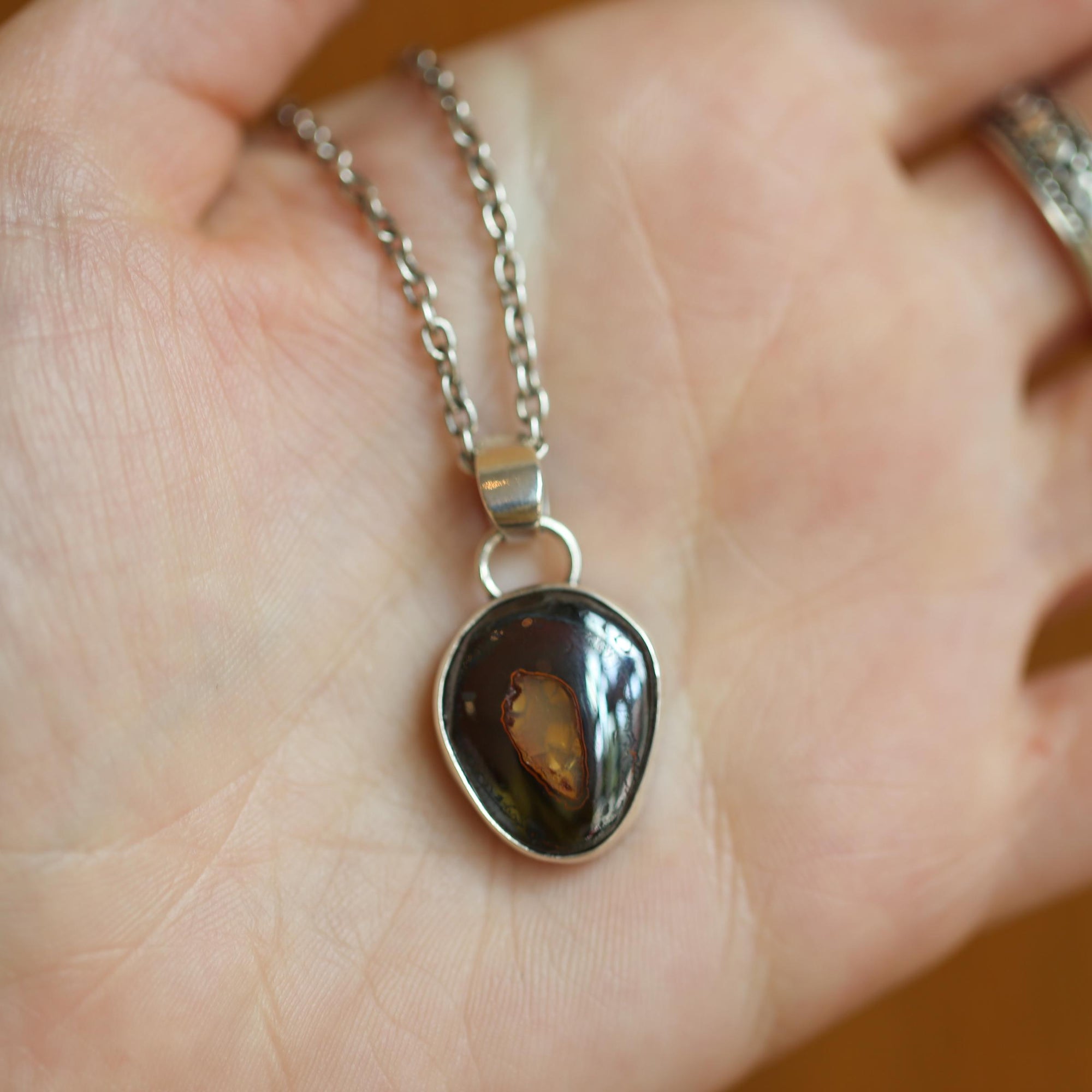 Boulder Opal Necklace - Choose from Three - Boulder Opal Pendant - OOAK