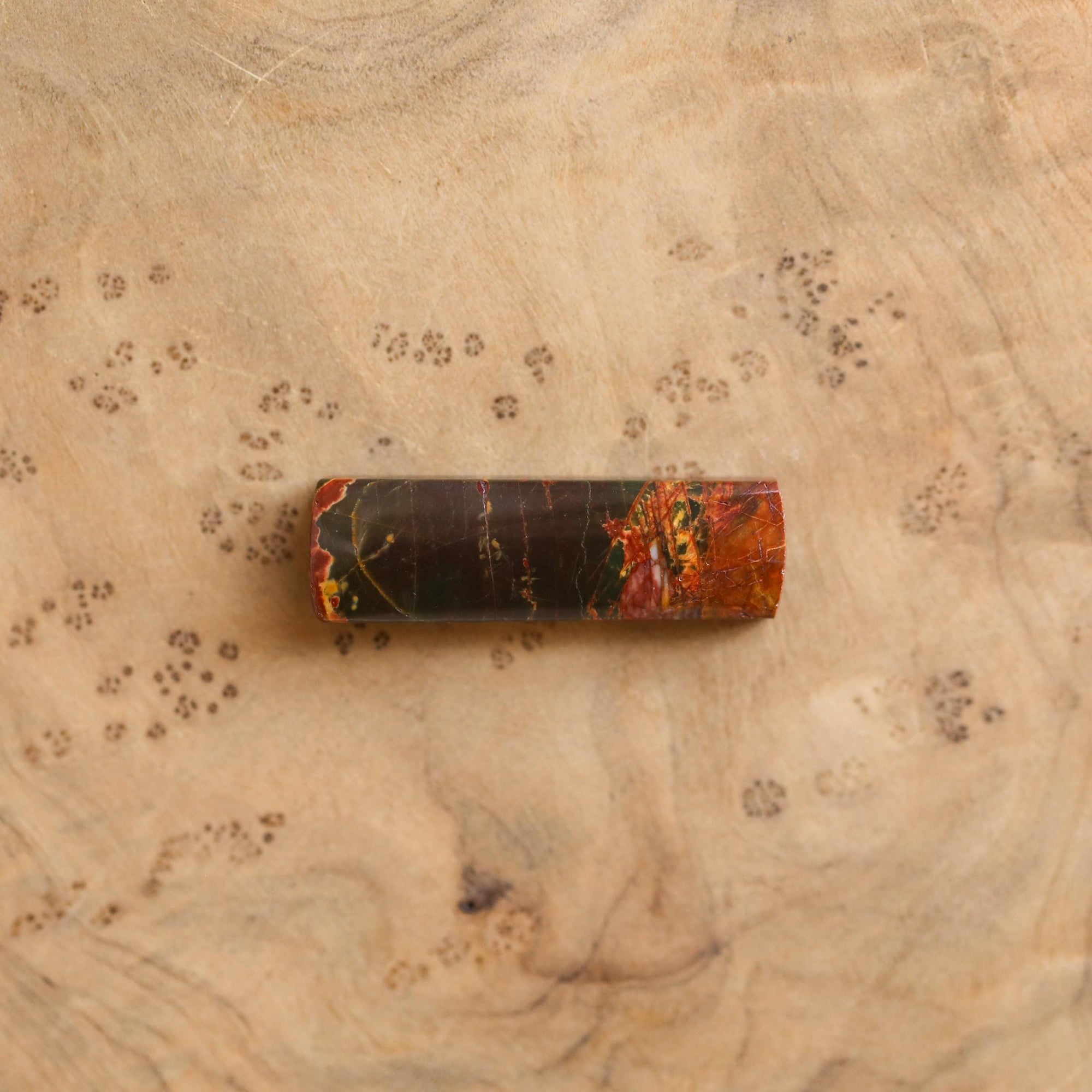 Red Creek Jasper Hanging Rock - Pendant with Chain - Red Creek Jasper Pendant