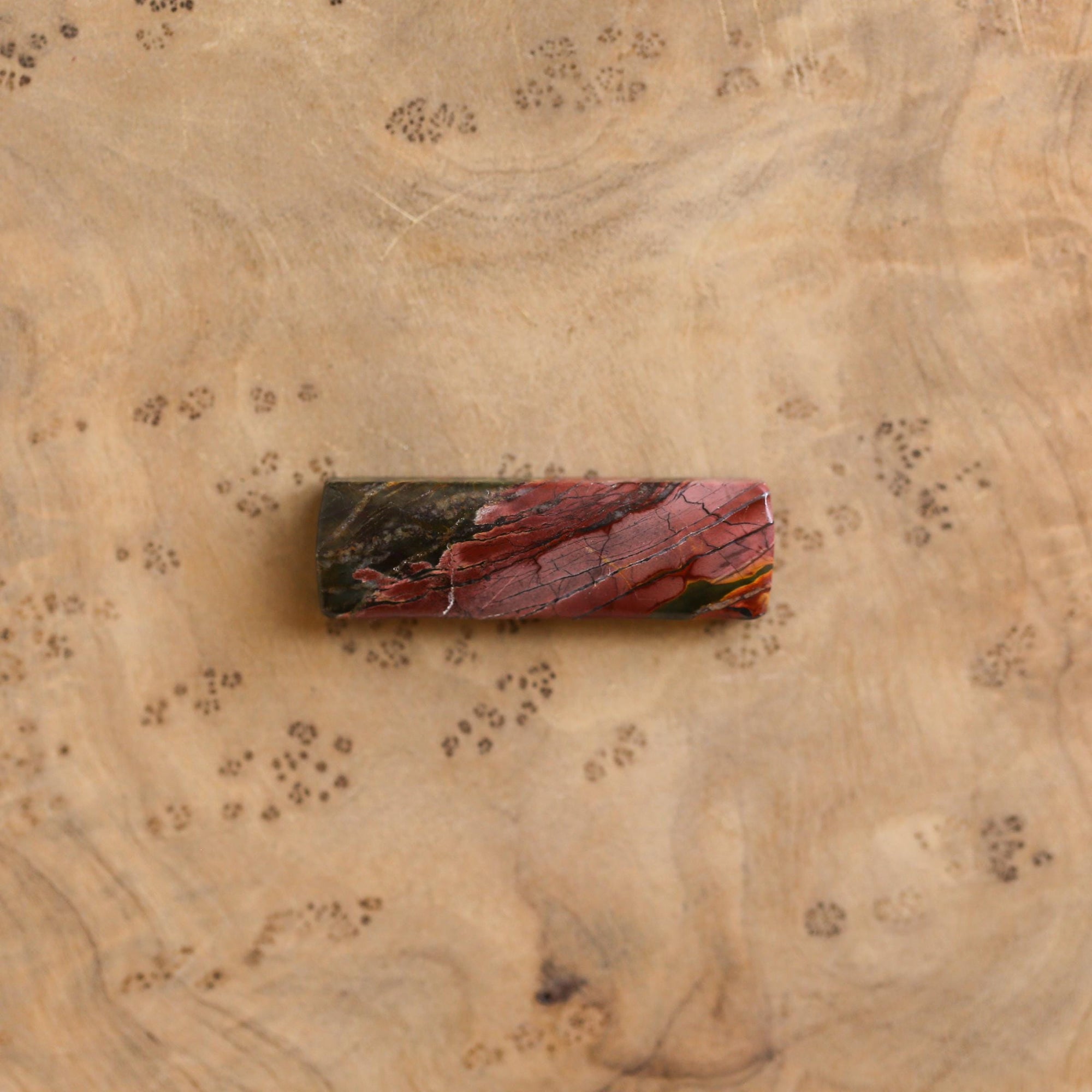 Red Creek Jasper Hanging Rock - Pendant with Chain - Red Creek Jasper Pendant