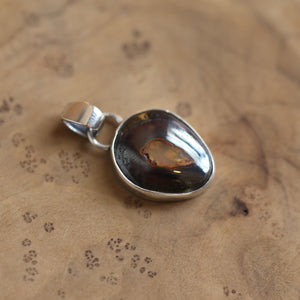Boulder Opal Necklace - Choose from Three - Boulder Opal Pendant - OOAK