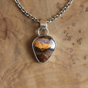 Boulder Opal Necklace - Choose from Three - Boulder Opal Pendant - OOAK