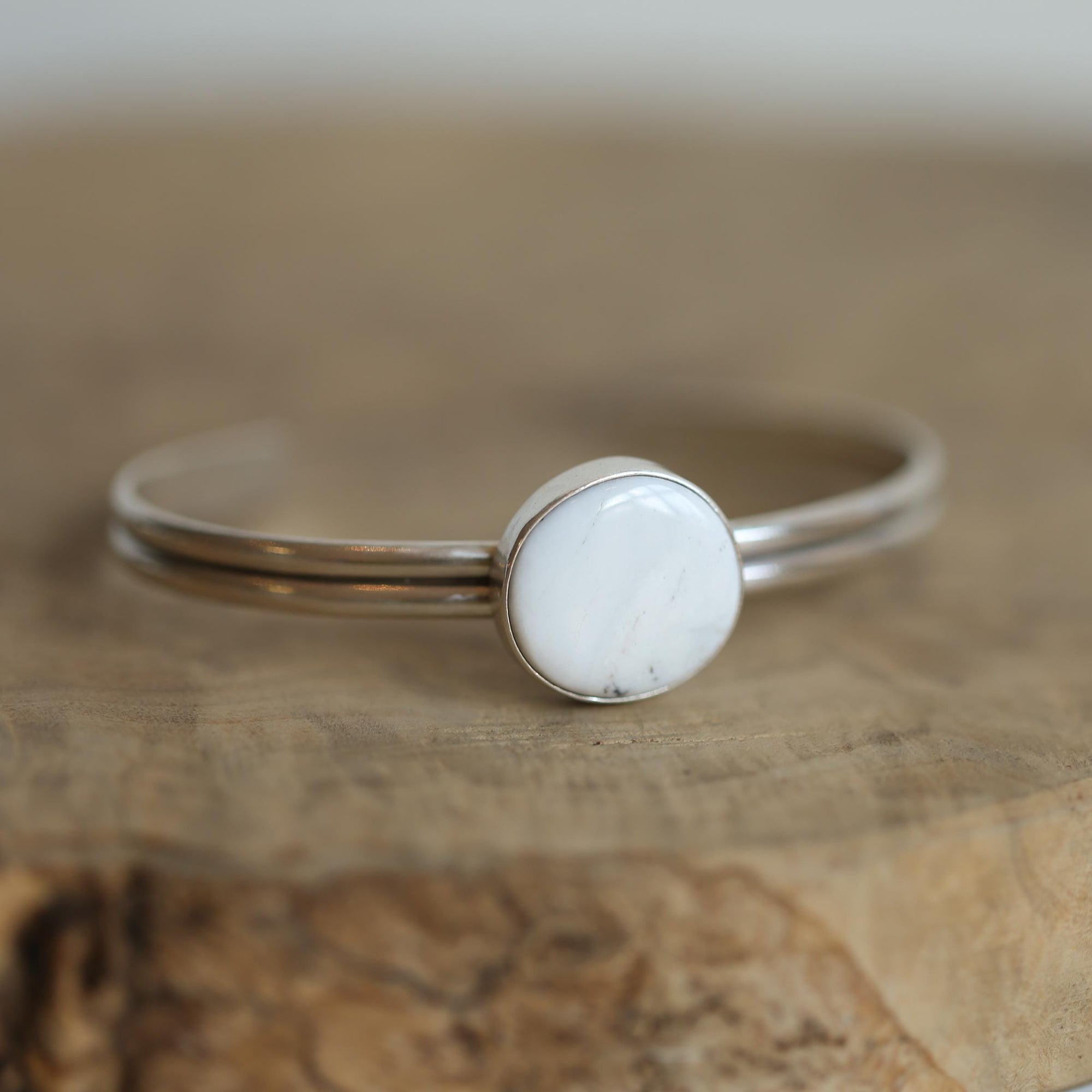 White Buffalo SS Bracelet - Choose from 3 OOAK White Buffalo Cuff - Chunky Sterling Silver Cuff