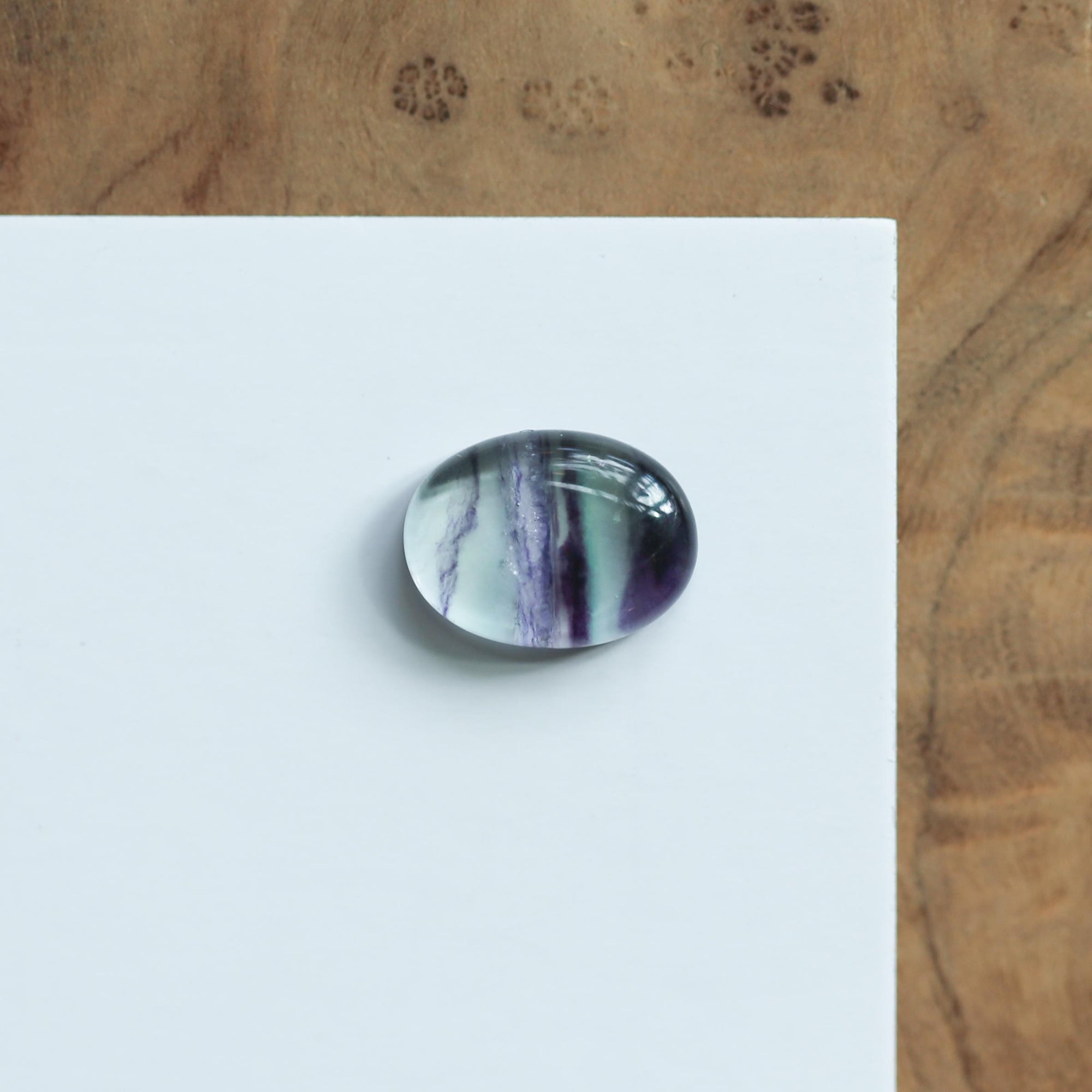 Rainbow Fluorite Pendant - Purple and Green Fluorite Pendant - Fluorite Necklace - Sterling Silver