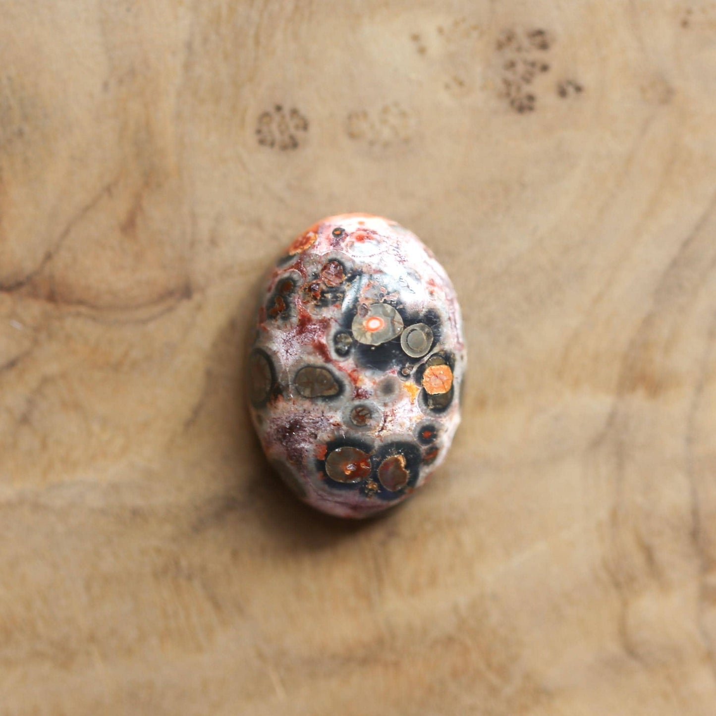 Custom Leopardskin Jasper Sterling Silver Ring – Handmade Boho Statement Ring