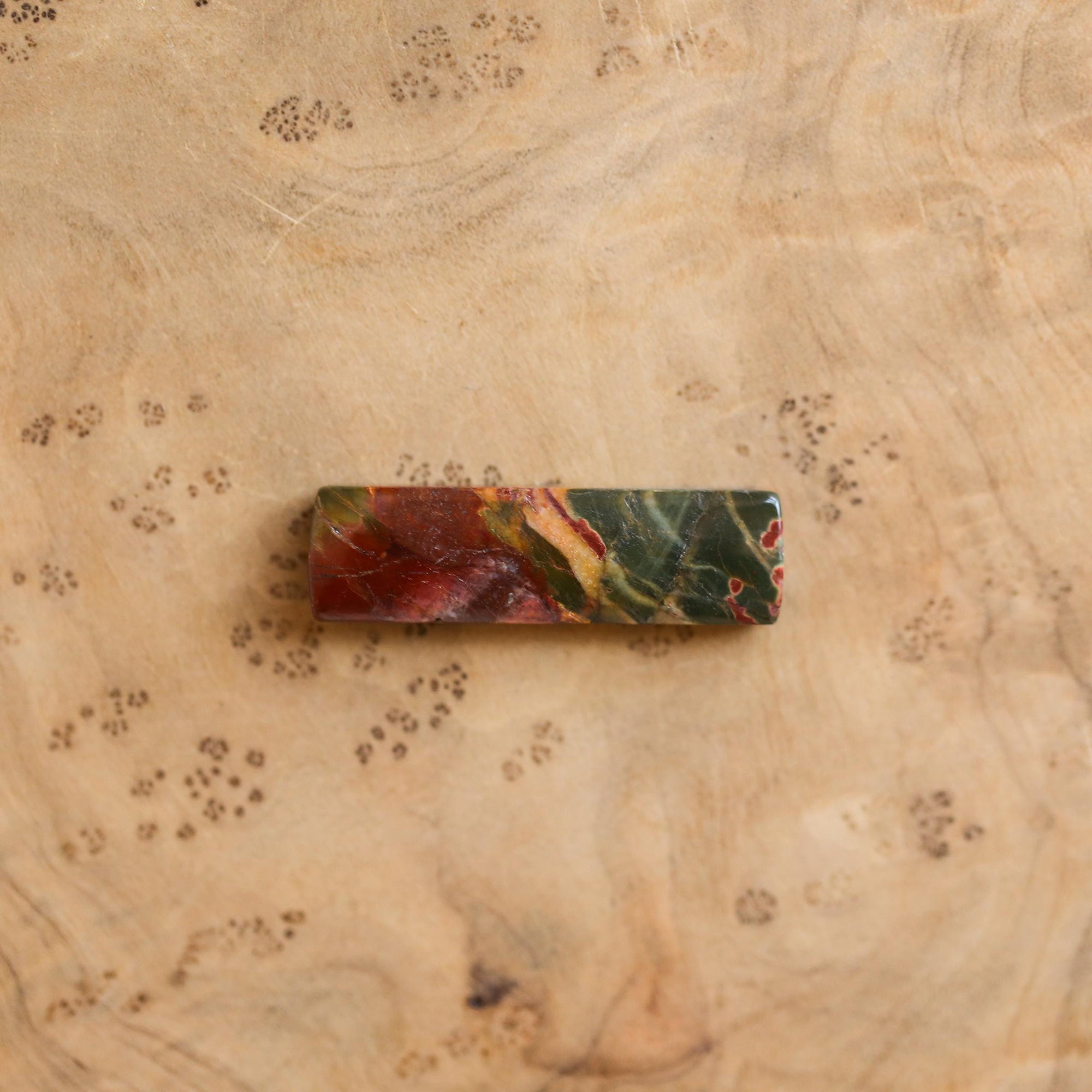 Red Creek Jasper Hanging Rock - Pendant with Chain - Red Creek Jasper Pendant