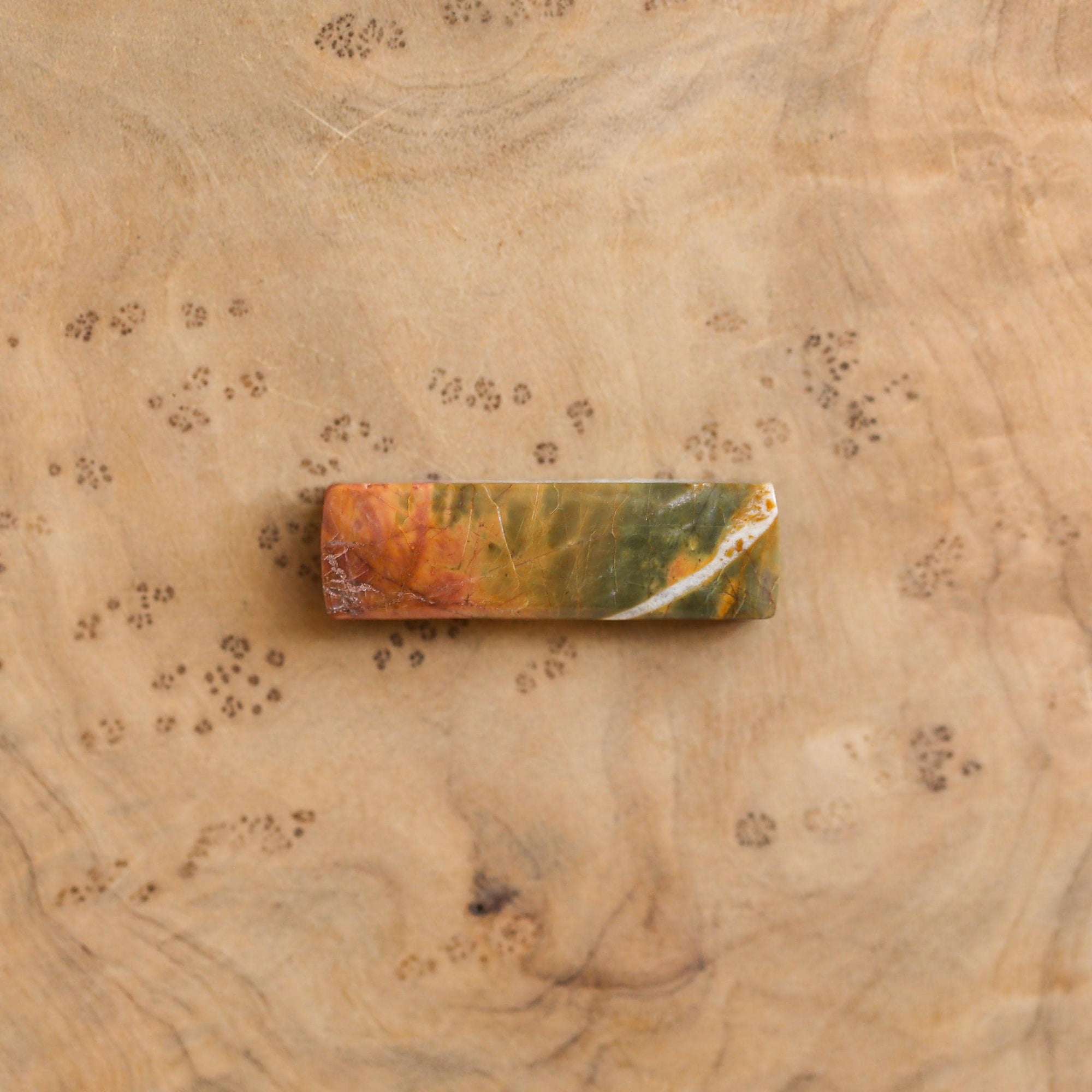 Red Creek Jasper Hanging Rock - Pendant with Chain - Red Creek Jasper Pendant