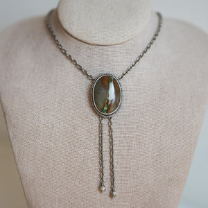 Royston Ribbon Turquoise Bolo - Ready to Ship - Sterling Silver - Turquoise Bolo Necklace