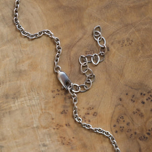 Raw Tourmaline in Quartz Necklace - Raw Tourmaline Necklace - OOAK Silversmith