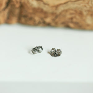 Sterling Silver Malachite Stud Earrings – Traditional Bezel Set