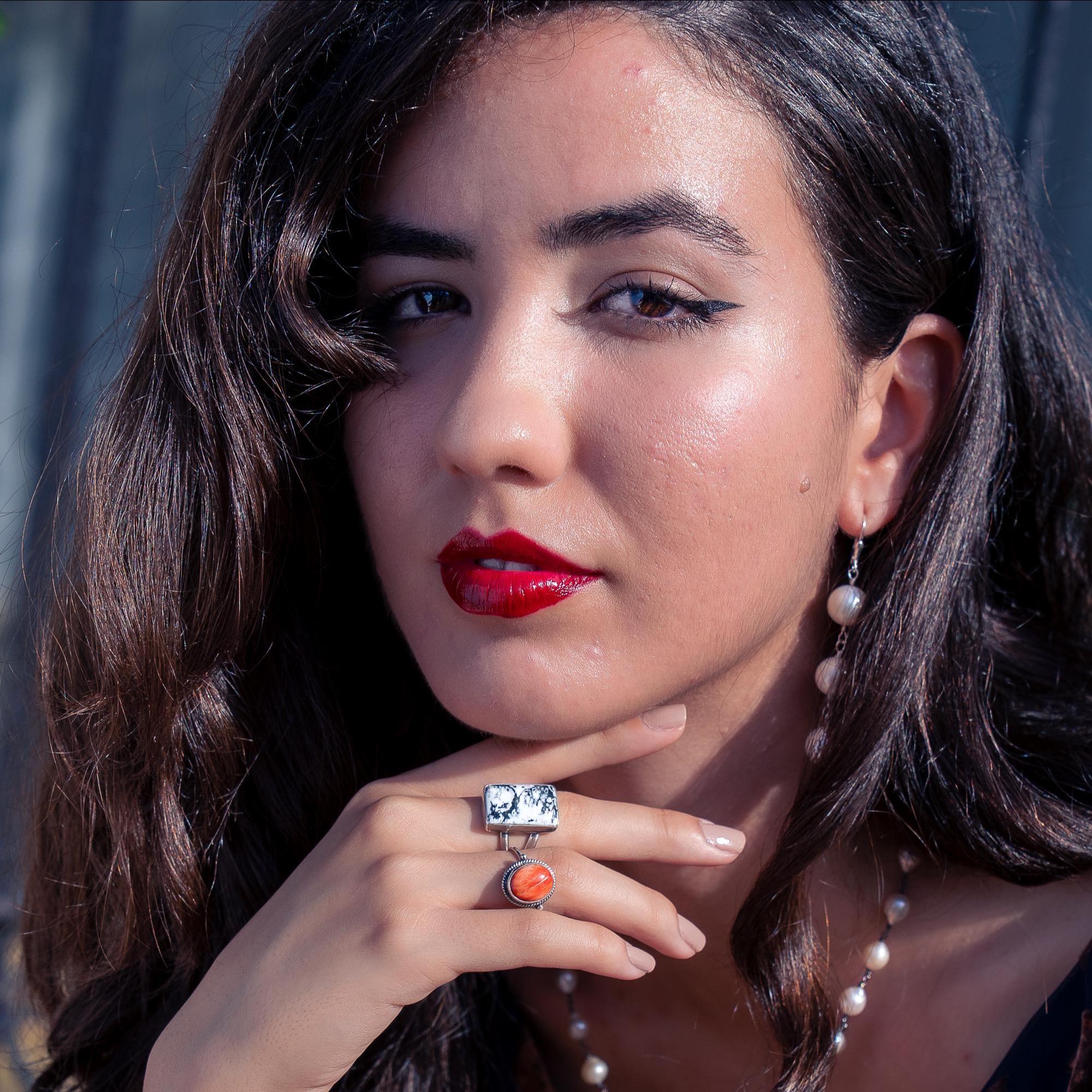 Spiny Oyster Delica Ring - Spiny Oyster Ring - Spiny Oyster - Sterling Silver Ring