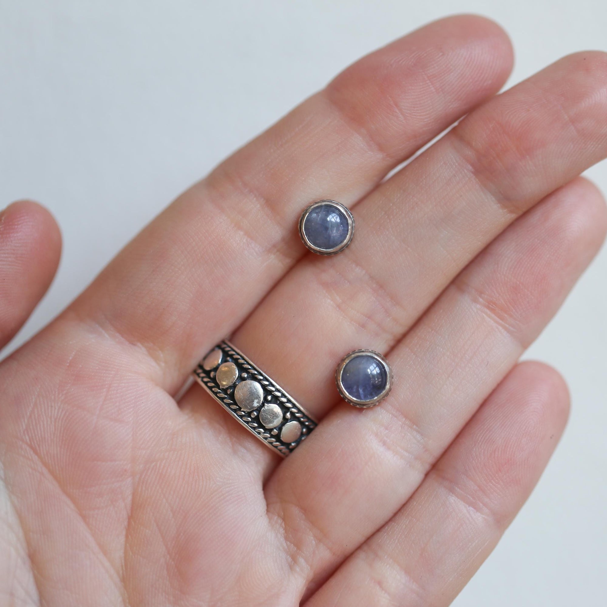 Tanzanite Earrings - Tanzanite Studs - Tanzanite Posts - .925 Sterling Silver