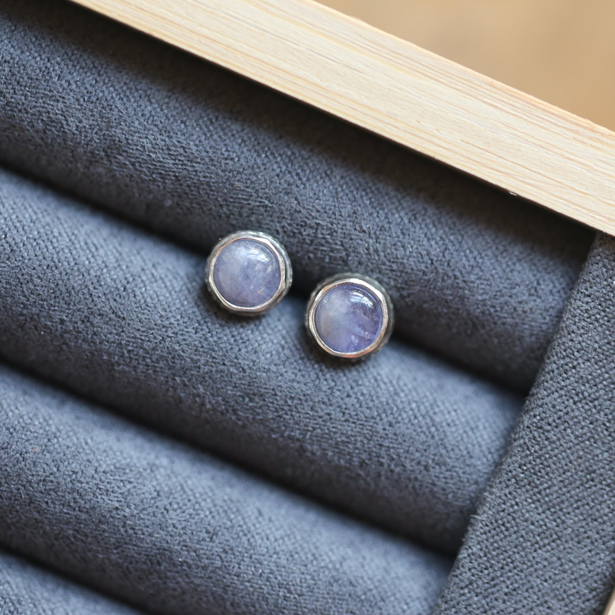 Tanzanite Earrings - Tanzanite Studs - Tanzanite Posts - .925 Sterling Silver