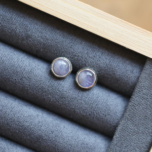 Tanzanite Earrings - Tanzanite Studs - Tanzanite Posts - .925 Sterling Silver