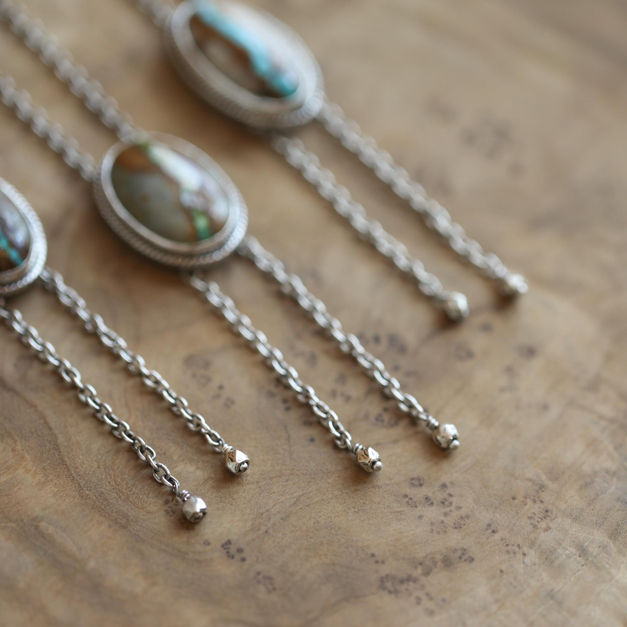 Royston Ribbon Turquoise Bolo - Ready to Ship - Sterling Silver - Turquoise Bolo Necklace